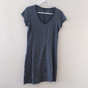 Toad&Co Striped V-Neck Midi Dress Size XS